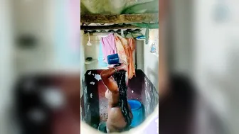Thick Booty GF Bathing Filmed From Every Angle