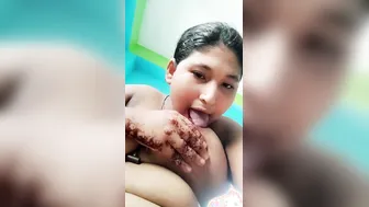 Chubby GF Getting Her Tits Sucked On Hidden Cam