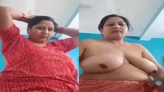 Mature Milf Stripping Off Her Nightgown Showing Big Tits