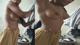 My Wife Getting Her Boobs Squeezed While Going Topless