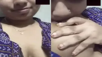 Gf Licking Her Own Nipples During Naughty Video Call