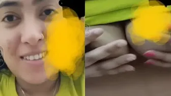 Busty GF Showing Off Her Massive Tits On Camera