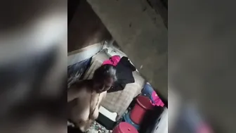 Curvy Milf Bathing Completely Naked Caught On Camera