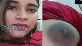 Sexy GF Teasing With Her Massive Tits On Webcam