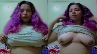 Desi GF Showing Off Her Huge Natural Tits