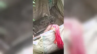 Busty Wife Showering Outside Spotted By Neighbor