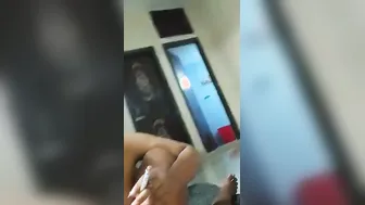 Skinny Slut Smoking While Giving Sloppy Blowjob