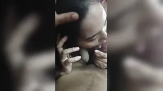 Busty GF Deepthroating Massive Cock Amateur Style