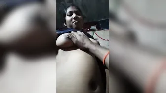 Squeezing My Wifes Boobs Before Fucking Her At Home