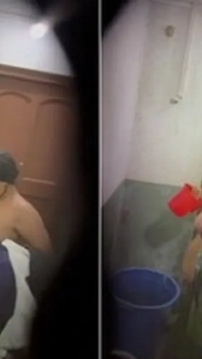 Busty Milf Caught Pouring Water On Her Massive Wet Tits