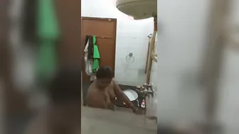 Milf With Huge Tits Naked In Bathroom Caught On Camera