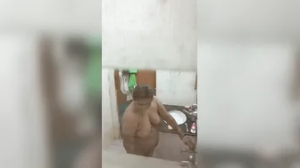 Milf With Huge Tits Naked In Bathroom Caught On Camera