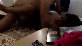Fucking Lonely Friends Wife With Condom On