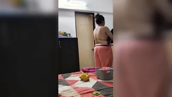 Chubby Wife Stripping Bra Teasing Her Husband