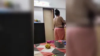 Chubby Wife Stripping Bra Teasing Her Husband