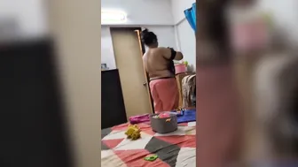 Chubby Wife Stripping Bra Teasing Her Husband