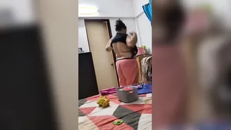 Chubby Wife Stripping Bra Teasing Her Husband