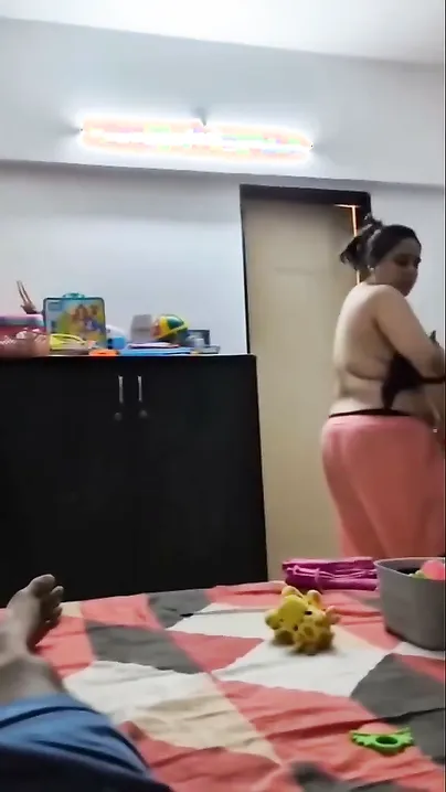 Chubby Wife Stripping Bra Teasing Her Husband