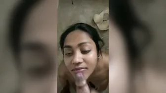 GF Swallowing Cum After Deepthroat Blowjob
