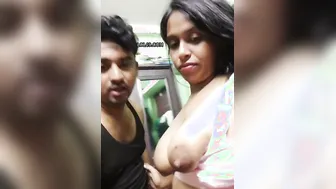 Busty Newlywed Wife Showing Tits And Getting Fondled