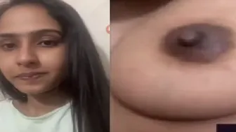 College Slut Flashing Her Tits On Whatsapp Video Call