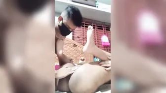 Masked Wife Getting Her Tits Rubbed And Pussy Eaten