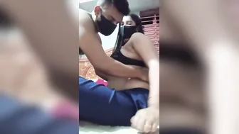 Masked Wife Getting Her Tits Rubbed And Pussy Eaten