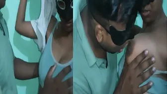 Amateur Couple Groping And Playing With Her Big Tits