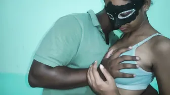 Amateur Couple Groping And Playing With Her Big Tits