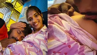 Newlywed Getting Her Tits Sucked By Horny Husband