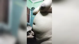 Wife With Perfect Tits Sucking Husbands Thick Cock