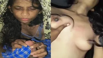 Wife Giving Sloppy Blowjob To Her Husband