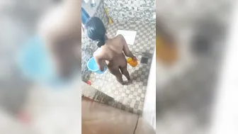 Young Maid Caught Naked After Shower Drying Herself Off