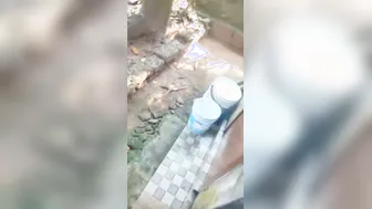 Young Maid Caught Naked After Shower Drying Herself Off
