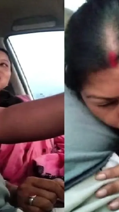 Wife Giving Road Head While He Drives The Car