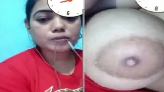 GF Stripping Nude On Video Call For Her Boyfriend