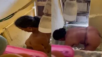 Thick Milf Getting Ready For Shower Exposing Fat Ass