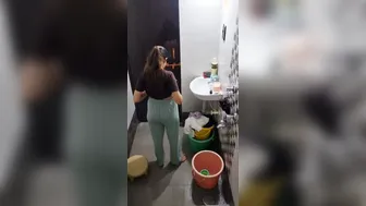 Neighbor Slut Flashing Her Tits Before Taking A Bath