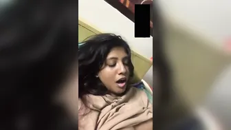 Moaning Gf Fingering Herself On Video Call For Him