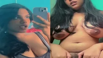 Amateur Babe Spreading Her Hairy Pussy And Showing Tits