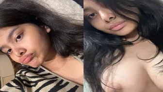 Cute GF Filming Her Fresh Perky Tits Selfie