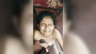 My GF Taking A Huge Facial From My Hard Cock