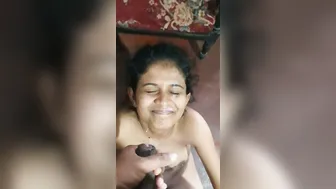 My GF Taking A Huge Facial From My Hard Cock