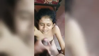 My GF Taking A Huge Facial From My Hard Cock