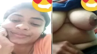 My Girl Showing Off Her Big Tits On Webcam For Me