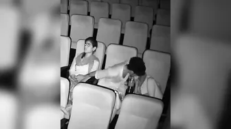 Catching A Threesome Fucking In The Movie Theater