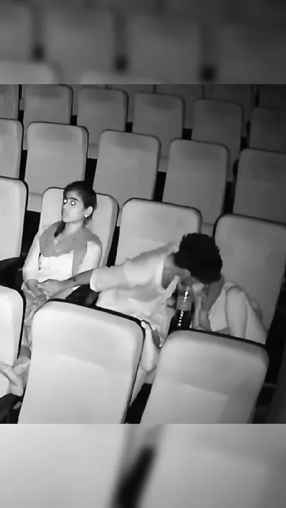 Catching A Threesome Fucking In The Movie Theater