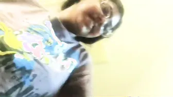My Sister Flashing Her Big Tits While I Film Her