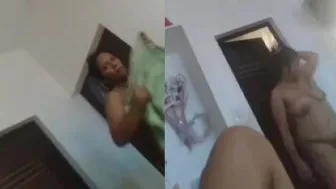 Wife Fresh From Shower Naked For Her Lover At Home