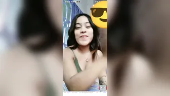 Gorgeous Babe Stripping Topless On Video Call For Him